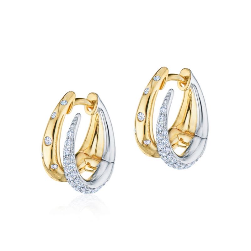 Kwiat Orbit Diamond Hoop Earrings