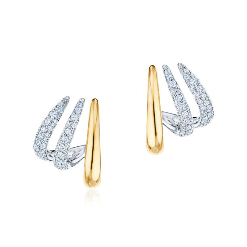 Kwiat Orbit Diamond Huggie Earrings