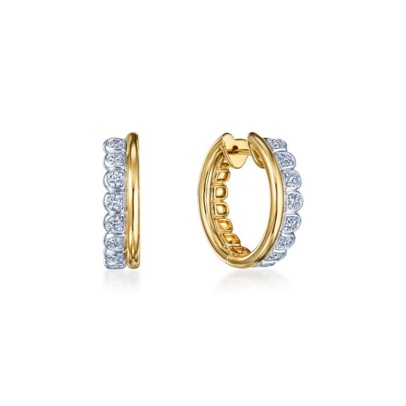 Kwiat Sirena Two-Tone Huggie Earrings