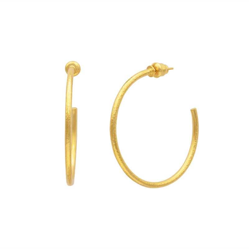 Gurhan 22K Yellow Gold Vertigo Large Hoop Earrings