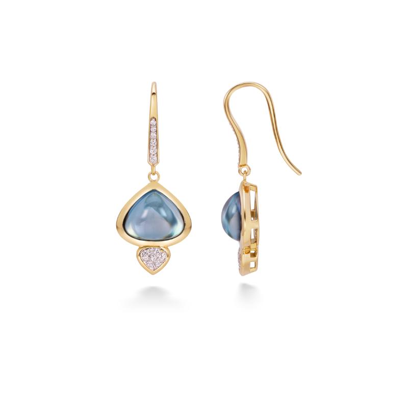 18K Yellow Gold Trisolina Earrings