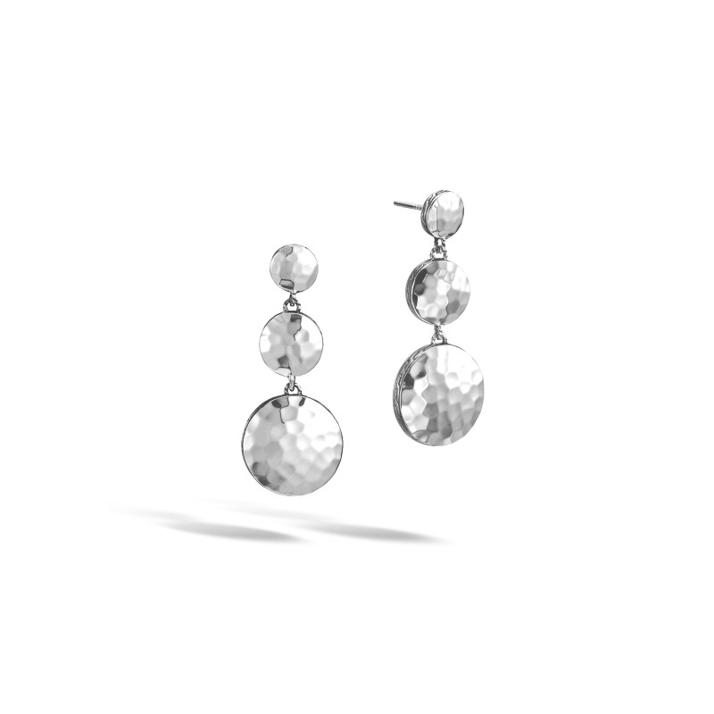Dot Triple Drop Linear Earrings