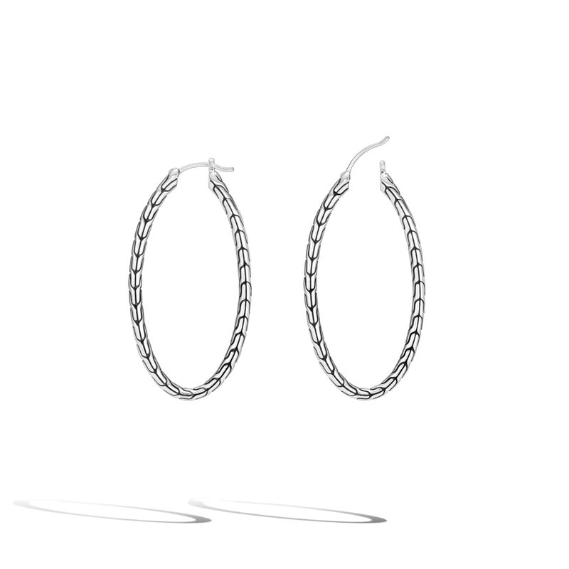 John Hardy sterling silver Classic Chain large 41mm hoop earrings