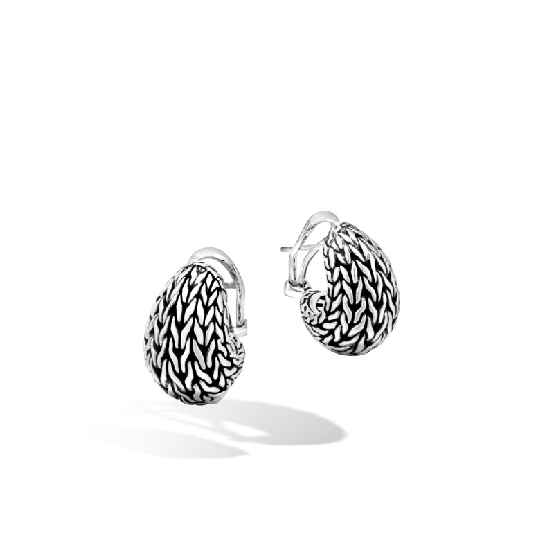 Classic Chain Silver Graduated Buddha Belly Earrings