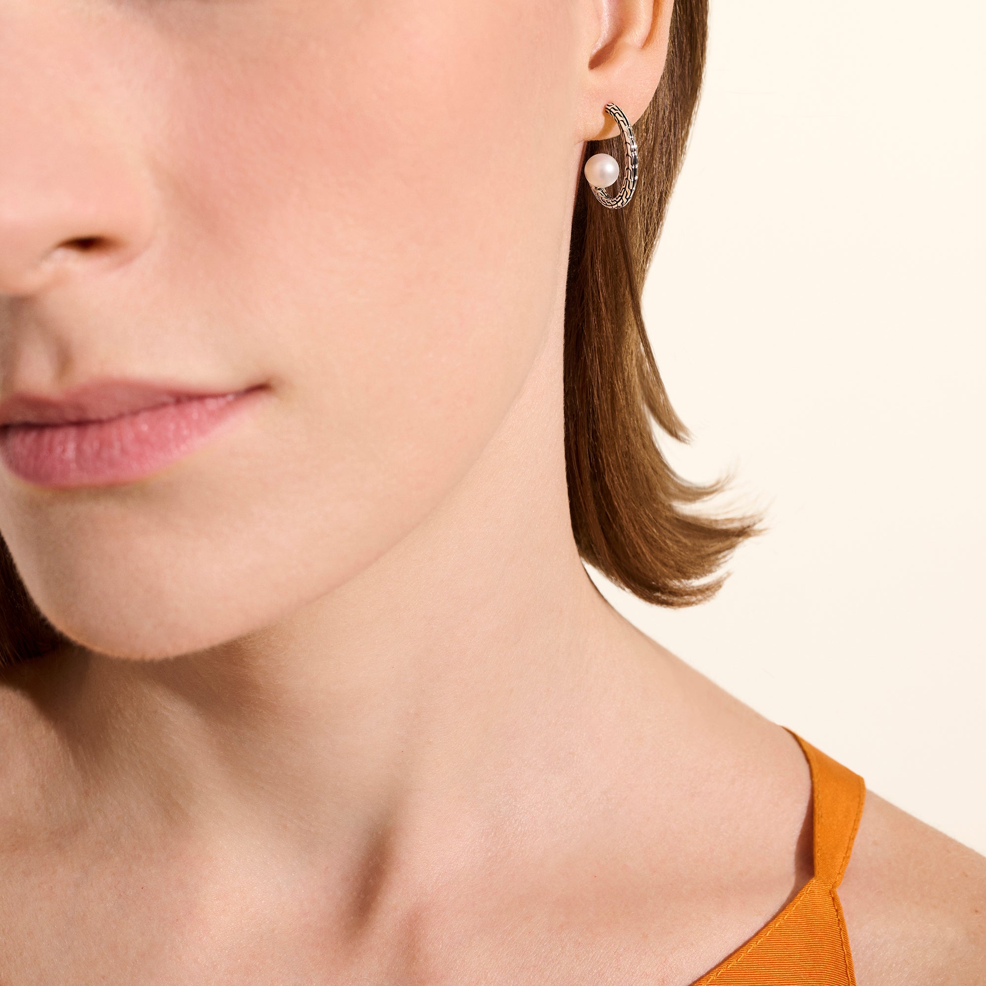 Jh Essentials Pearl Hoop Earrings
