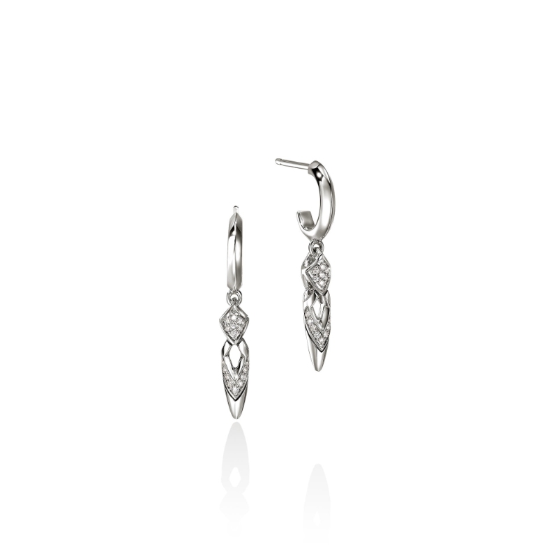 Naga Diamond Pave Drop Earrings