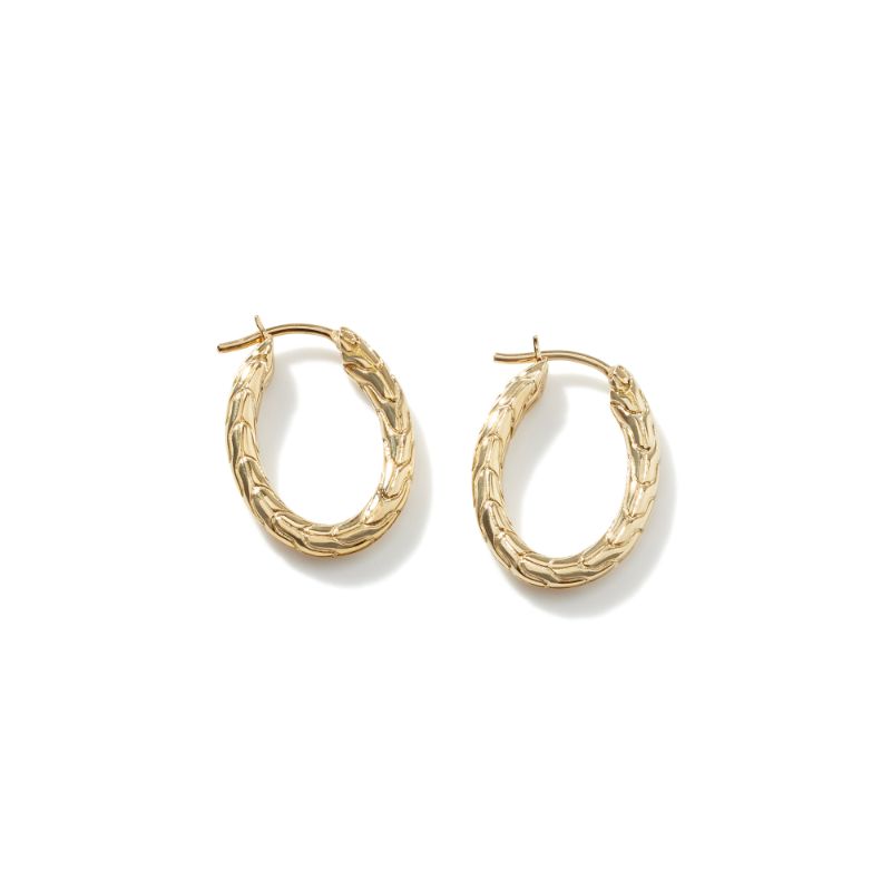 John Hardy 18k yellow gold Classic Chain 20mm small hoop earrings