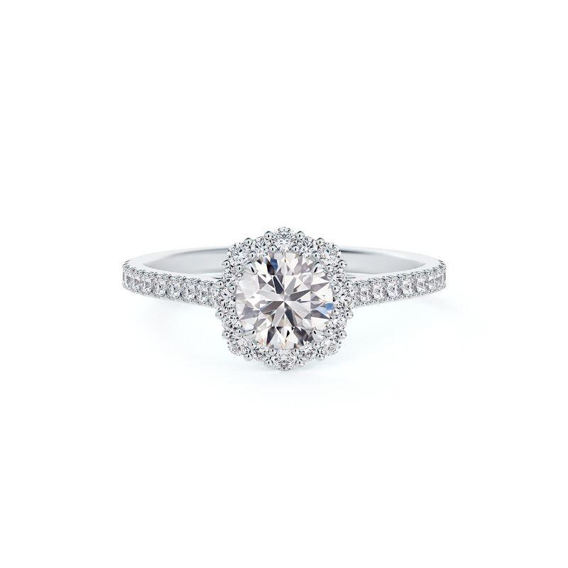 Forevermark Platinum Center Of My Universe Floral Diamond Halo Ring