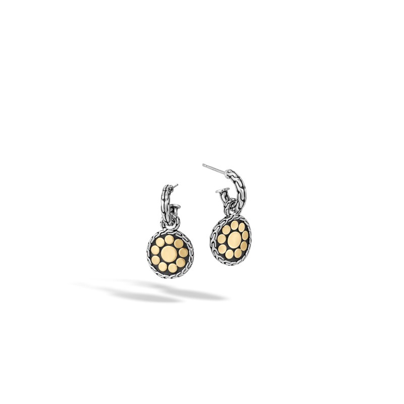 Dot Small Round Hoop Drop Earrings