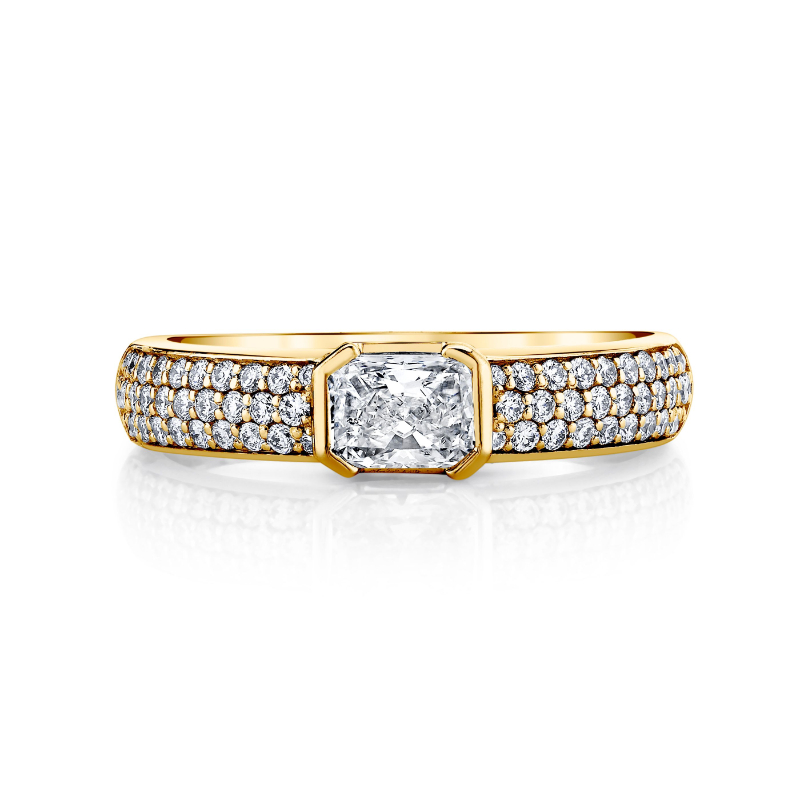 Norman Silverman 18K Yellow Gold Diamond Stack Ring