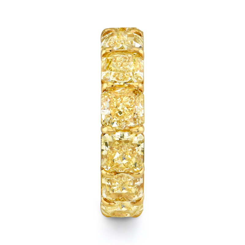 Norman Silverman 18K Yellow Gold Radiant Cut Yellow Diamond Eternity Band