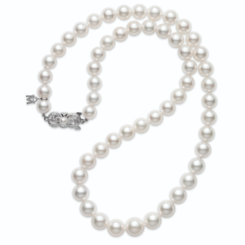 Mikimoto Graduated 9.0 - 7.0MM Akoya A Pearl Strand