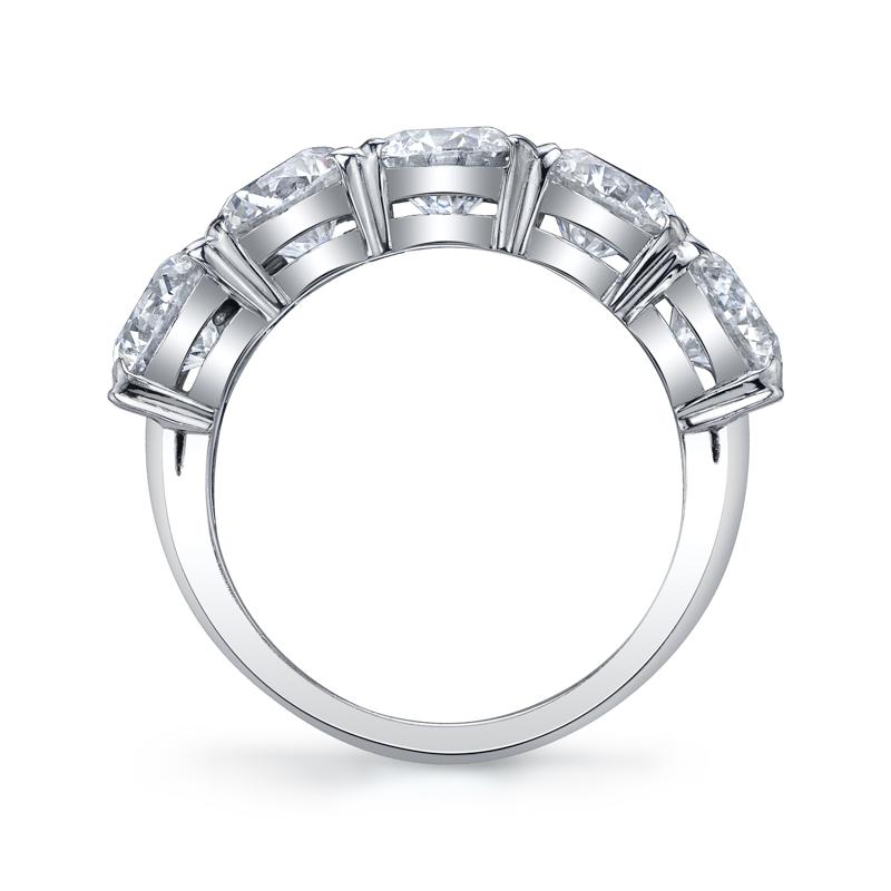 Bachendorf's Platinum Five Stone Diamond Band