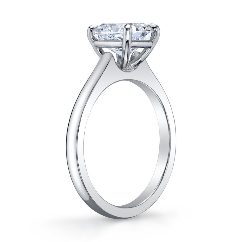 Bachendorf's Platinum Cushion Cut Diamond Solitaire Ring