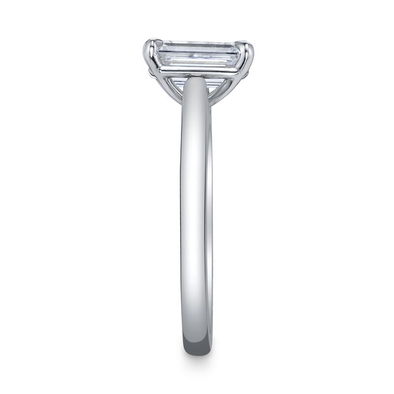 Bachendorf's Platinum Emerald Cut Diamond Solitaire Ring