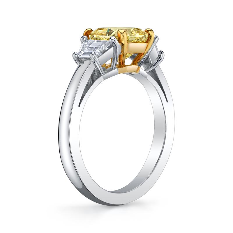 Bachendorf's Platinum And 18K Yellow Gold yellow And White Diamond Ring