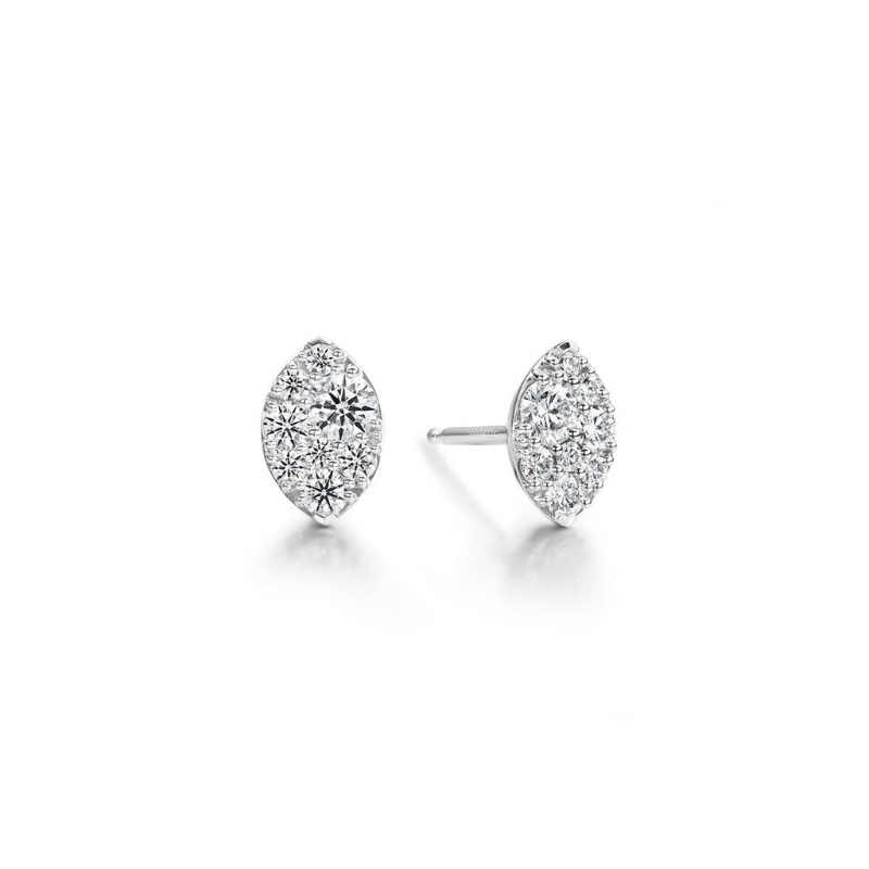 Tessa Navette Stud Earrings