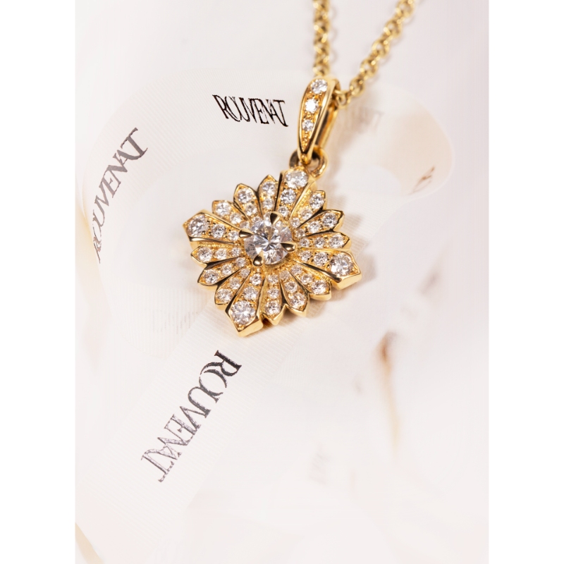 Rouvenat Tag Round Pendant Necklace