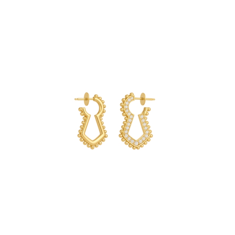 Rouvenat Unlock Indiscretion Beaded Small Hoop Earrings