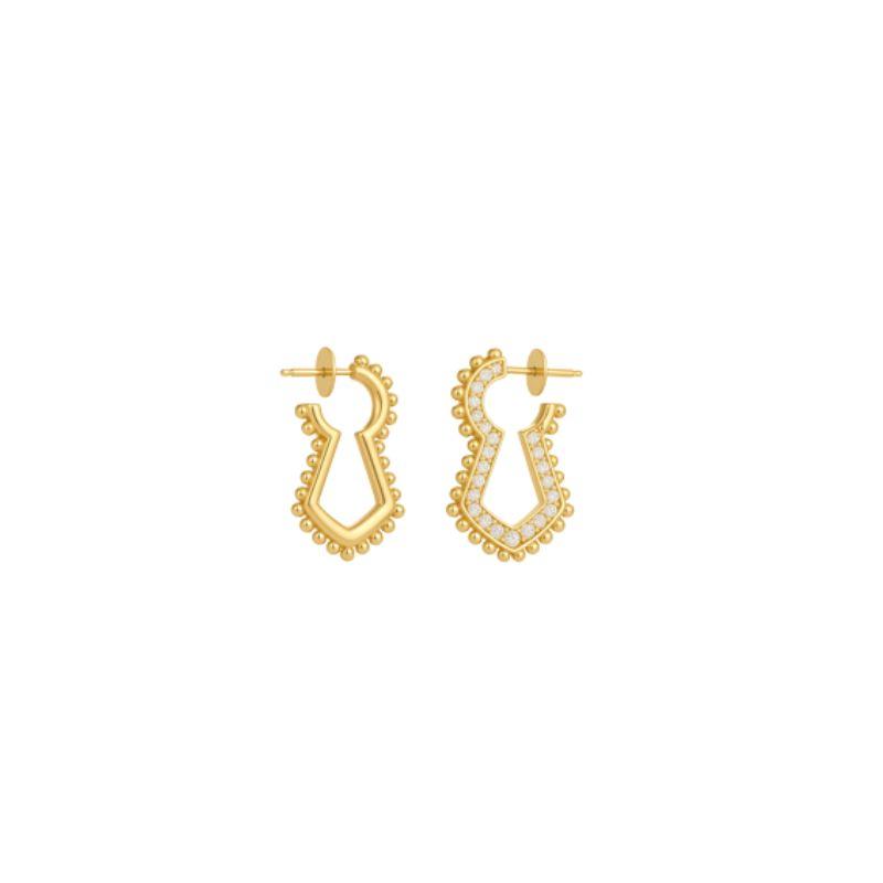 Rouvenant Unlock Beaded Small Hoop Earrings