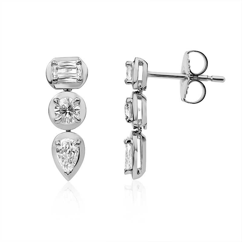 Christopher Designs Love Luxe Multi-Shape Crisscut Earrings