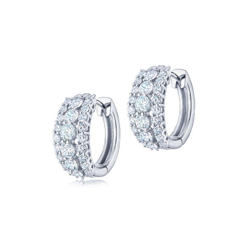 Kwiat Huggie Earrings with Diamonds