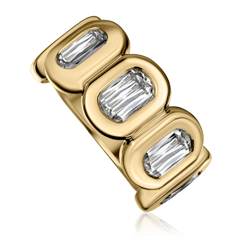 Christopher Designs Bezel Set 5 Stone Anniversary Band