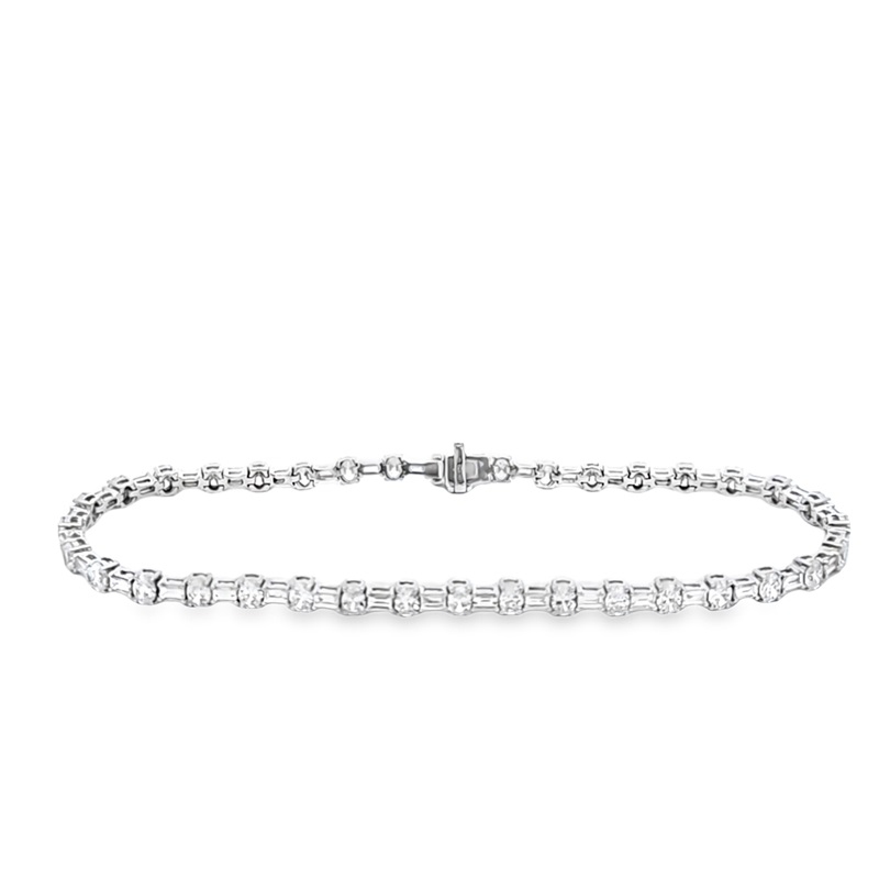 Alternating Stone Straight Line Bracelet