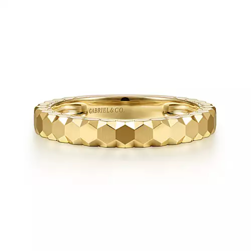 Gabriel & Co 18K Yellow Gold Contemporary Band