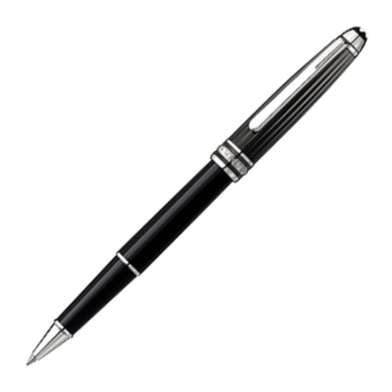 Montblanc Meristerstuck Doue Classique Black & White Steel Rollerball Pen