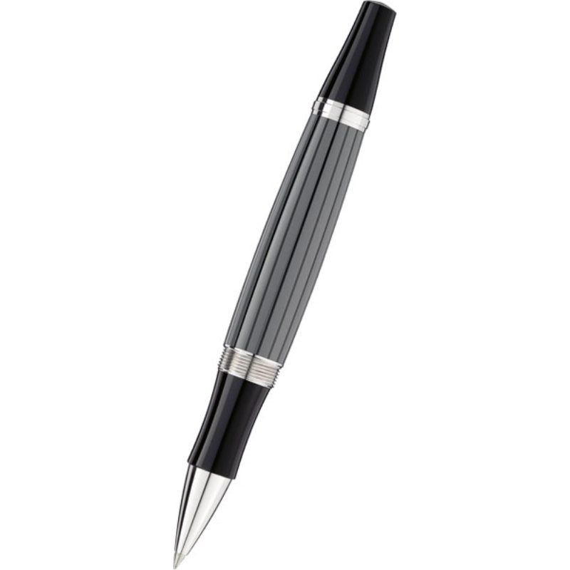 Montblanc Writers Edition 2013 Honore Del Balzac Rollerball Pen Black Resin/Gray Lacquer