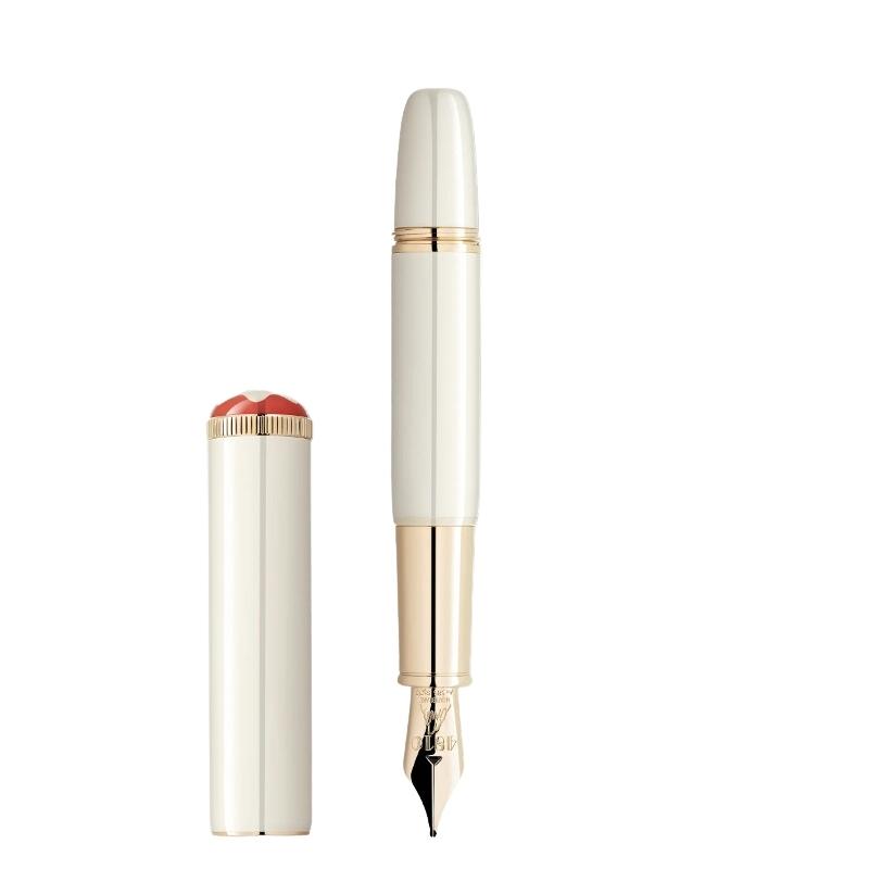 Montblanc Heritage Rouge Et Noir "Baby" Special Edition, Ivory-Colored Fountain Pen, Fine Tip