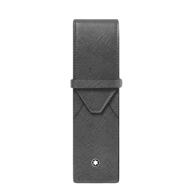 Montblanc Sartorial 2-Pen Pouch, Forged Iron Grey Leather