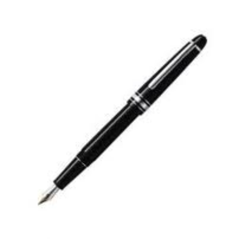Montblanc Meisterstuck Fountain Pen Black Resin/Platinum-Line Medium