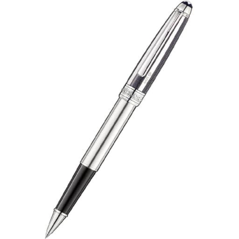 Montblanc Meisterstuck Solitaire Silver Fiber Guilloche Rollerball Pen
