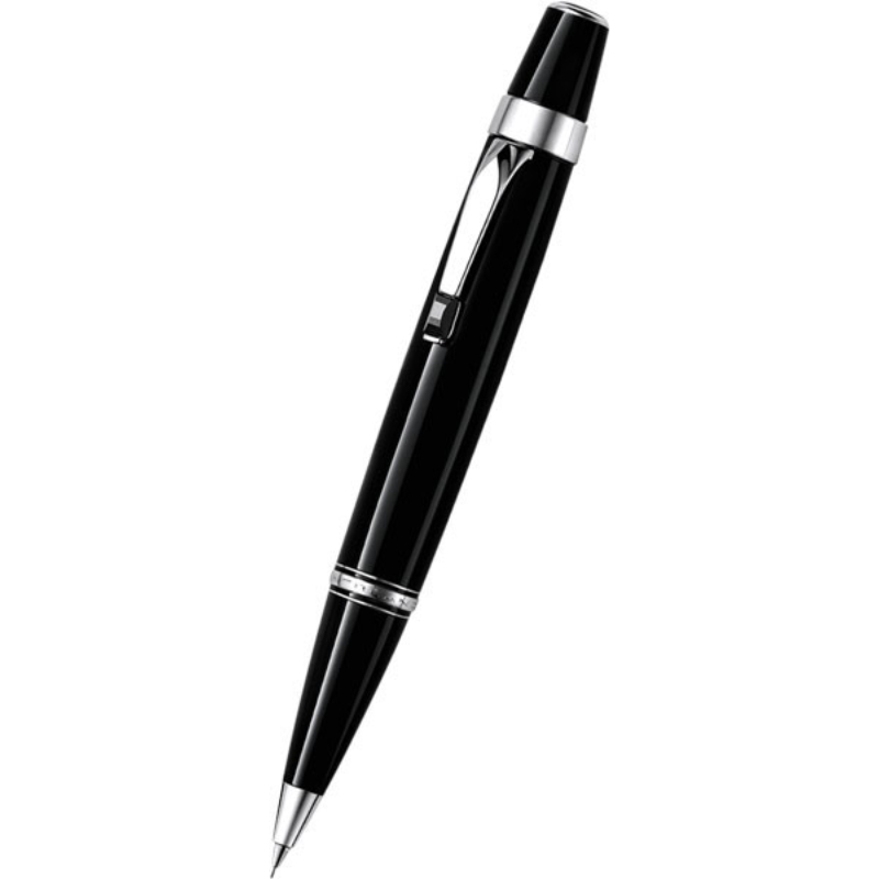 Montblanc Boh&egraveme Noir Mechanical Pencil With Black Precious Resin And Synthetic Onyx Gemstone On Clip