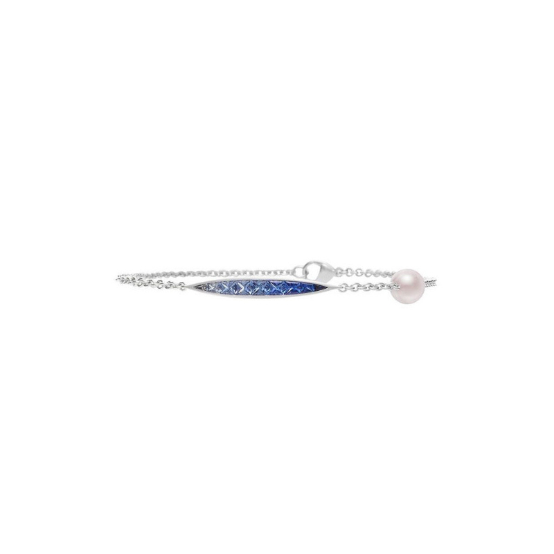 Mikimoto Akoya Pearl Blue Sapphire Bracelet