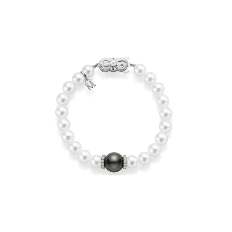 Mikimoto Fusion 18K White Gold Bracelet