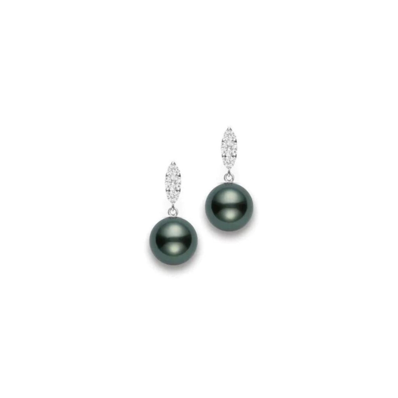 Mikimoto Black South Sea Cultured Pearl Earrings
