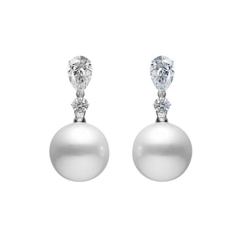 Mikimoto Platinum Pearl Drop Earring