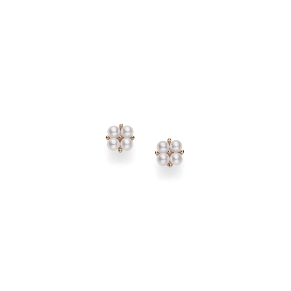 Mikimoto Earrings Akoya A+ 3.25mm(8) 18KPG
