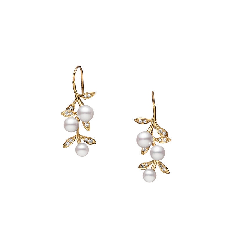 Mikimoto Blossom Drop Earrings