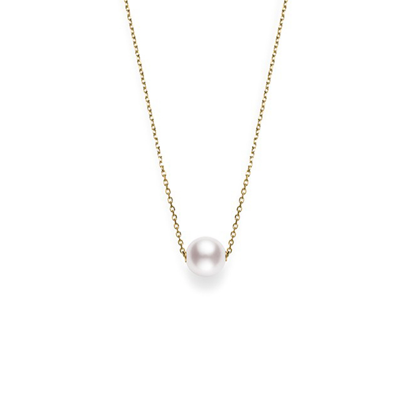 Mikimoto 18K Yellow Gold Japan Collection Pearl Pendant Necklace