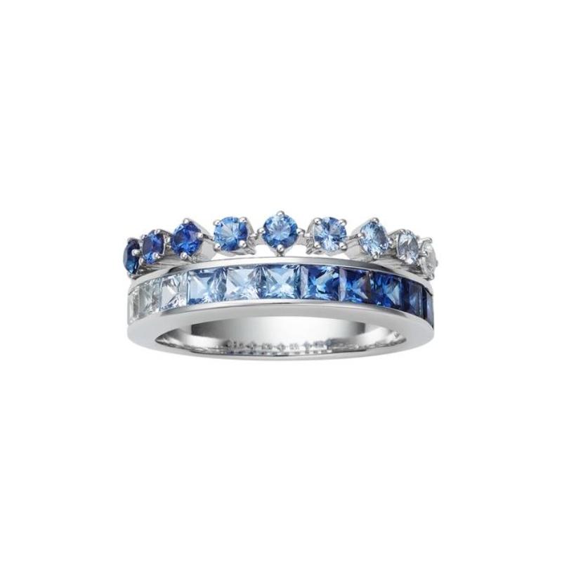 Mikimoto 18K White Gold Ocean Collection Sapphire Ring