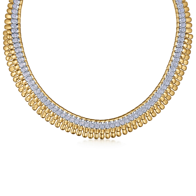 Kwiat Sirena Gold And Diamond Three Row Necklace