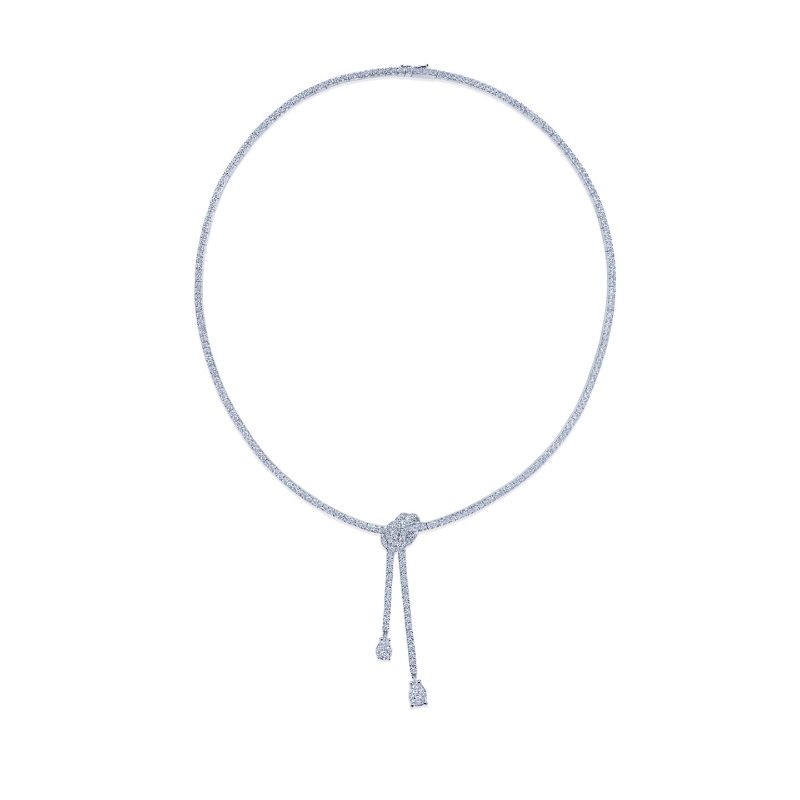 Kwiat Entwine Diamond Drop Necklace