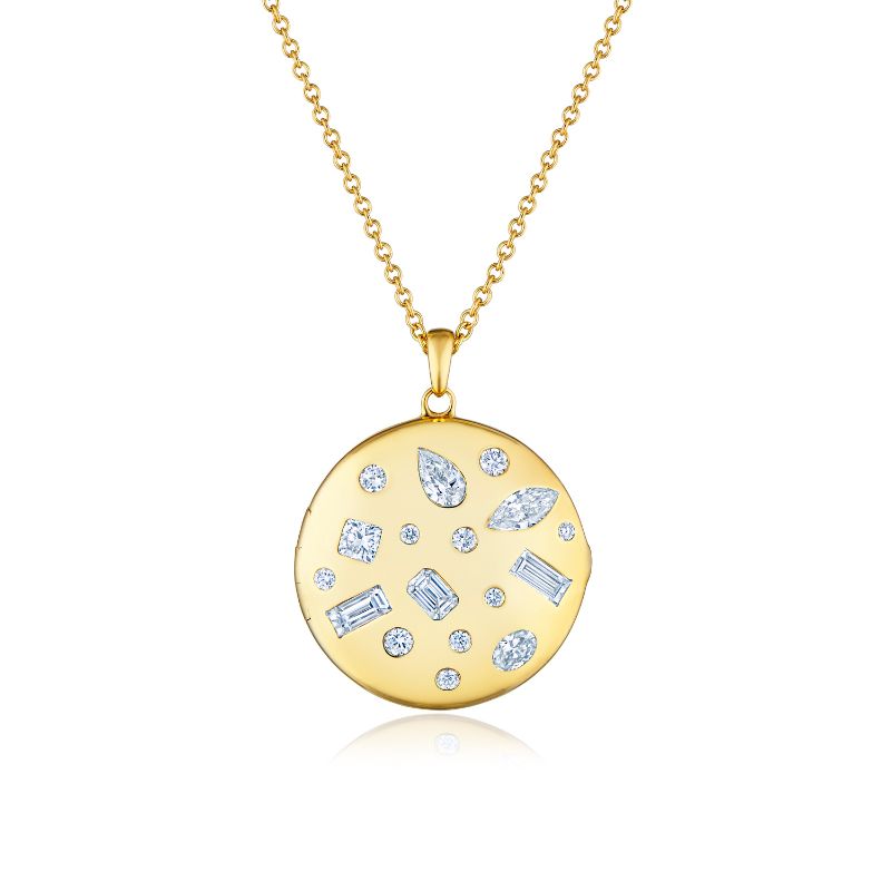 Kwiat Cobblestone Locket Diamond Necklace