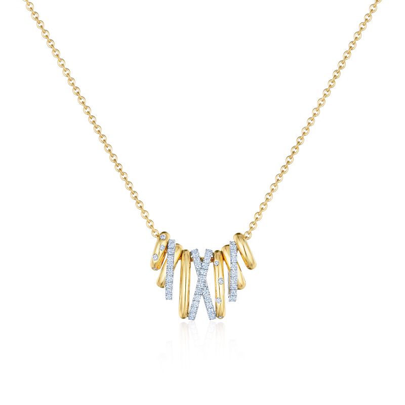 Kwiat Orbit Two-Tone Diamond Necklace