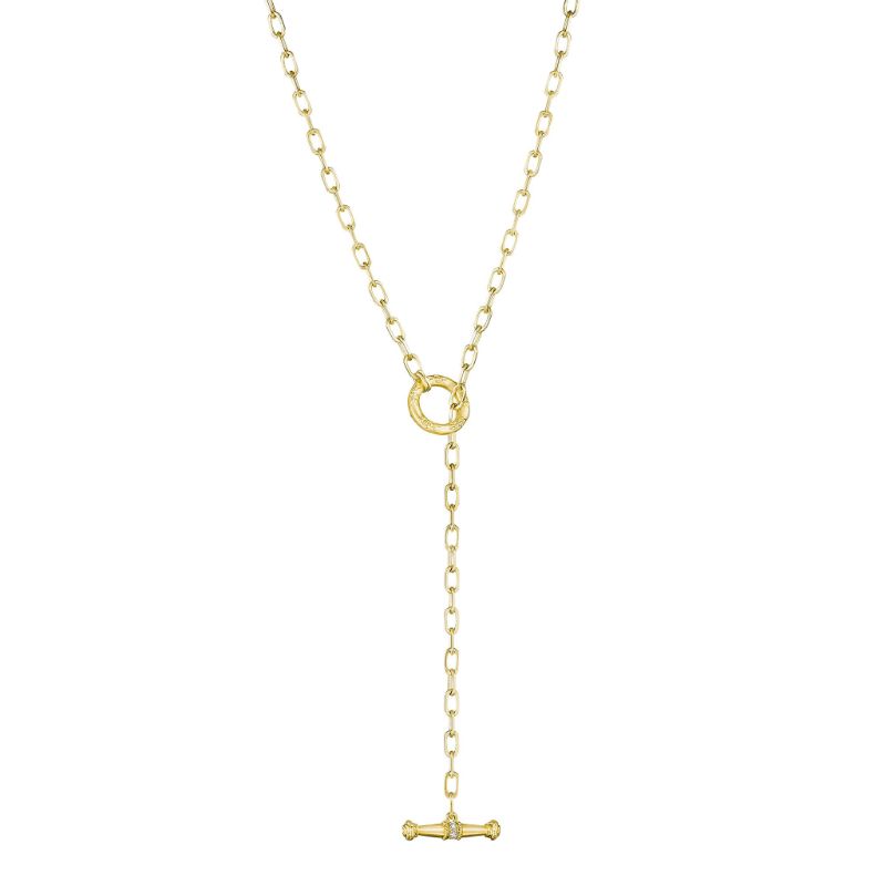 Penny Preville 18K Yellow Gold Large Flat Link Necklace