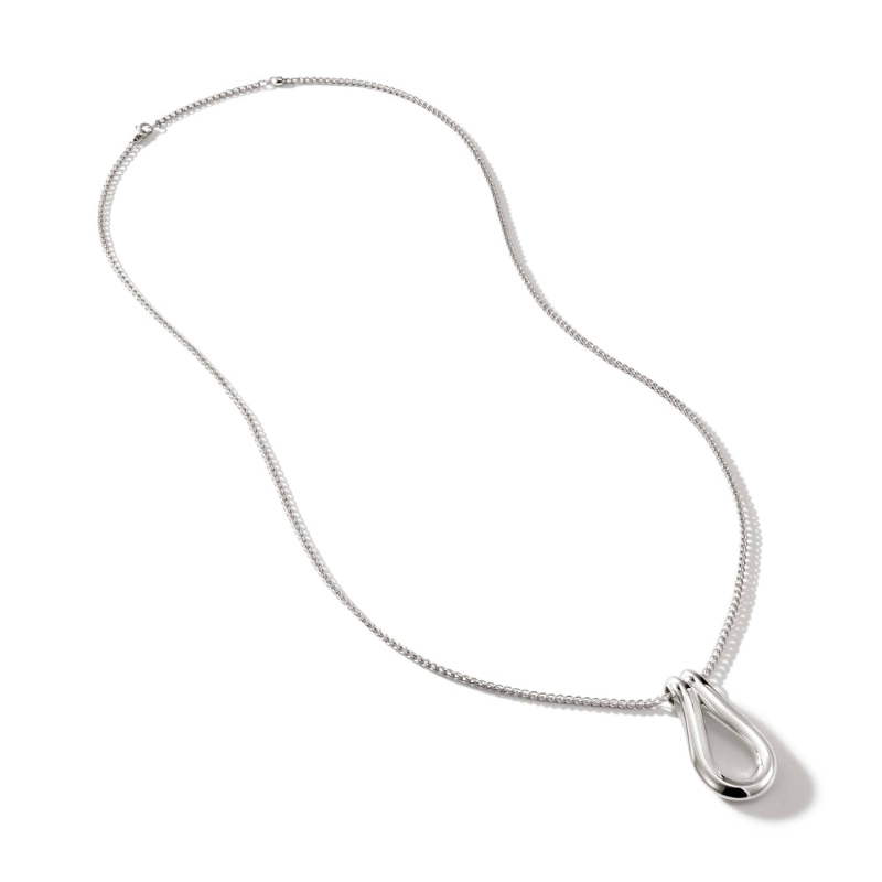 Surf Link Pendant Necklace On Surf Chain Necklace
